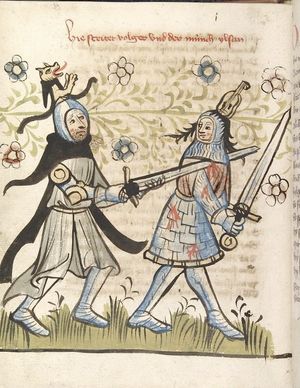 일잔}}과 싸우는 모습