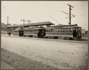 1900년 3월 레이크 스트리트에서 보스턴 고가 철도 전차