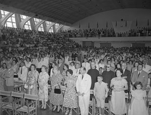 보우타헤돈다 시의 설치 기념식, 1955년. 브라질 국립 기록 보관소