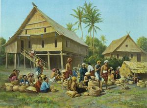 19세기경 남술라웨시의 민속 시장