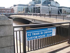 아일랜드 더블린의 부두.