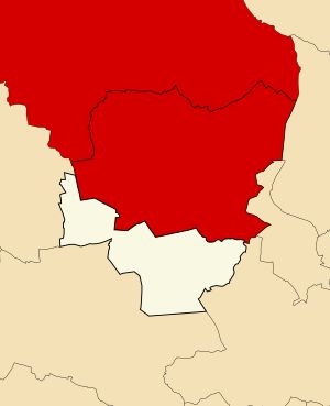 부르캉브레스 시 경계와 제1캉통의 경계 (붉은색)