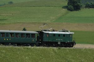 그로스회히슈테텐과 쾨놀핑겐 사이 노선에서 운행하는 단상 교류 Be 4/4 기관차