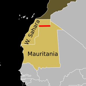 북위 26도선은 서사하라와 모리타니 국경의 일부를 형성한다.