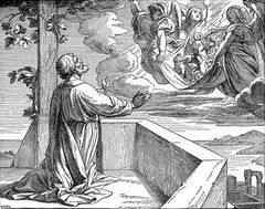 베드로의 환상. 1894년 성경의 보물 삽화.