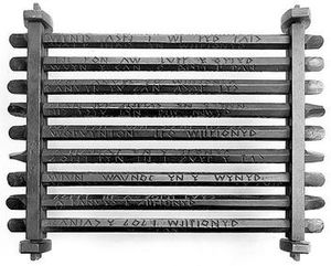 모건누그의 "페이선넨" 프레임 중 하나로 그의 "음유시인" 알파벳(코엘브렌)이 포함되어 있다