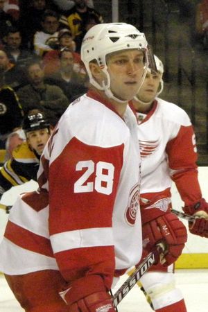 2008년 2월 디트로이트 레드윙스와 함께한 래펄스키