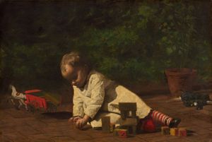 토마스 이킨스가 그린 Baby at Play(1876)