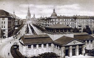 비텐베르크플라츠, 카데베 백화점(왼쪽), 타우엔치엔슈트라세, 1915년경