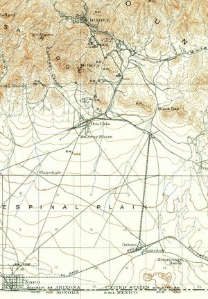 비스비는 구리, 금, 은 광산 도시로 설립되었다; 1902년 지형도