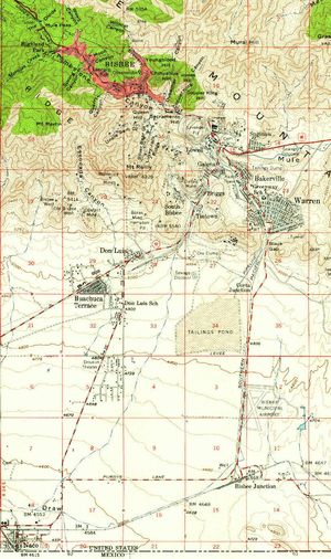 1958년 비즈비는 경제적 광업 개발의 절정에 달했다.
