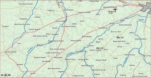 캉 서부 외곽 지역의 지형
