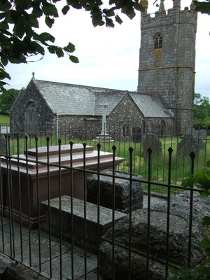 십스토 교구 교회, 데번에 있는 백인 라자들의 무덤