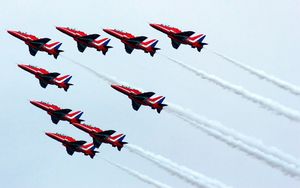 2009년 사우스포트 에어쇼에서 레드 애로우(Red Arrows)
