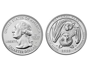 사모아 날여우를 특징으로 하는 2020년 아메리칸사모아 쿼터