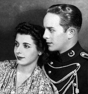 하코보 아르벤스 대령과 그의 부인 마리아 크리스티나 빌라노바, 1940년경