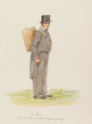 19세기 초 스웨덴 또는 노르웨이 출신의 삼림 핀인