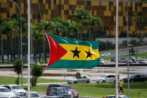 브라질리아에서 조기 게양된 국기