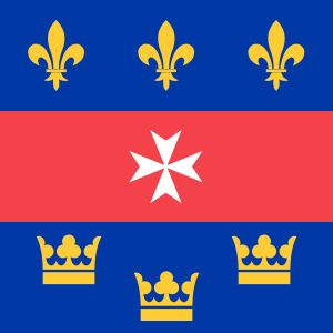 생바르텔레미의 문장을 나타내는 정사각형 배너