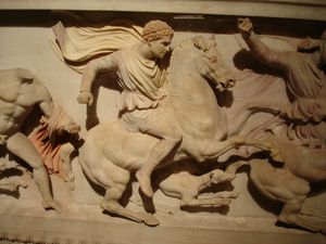 알렉산더 대왕의 석관의 부조