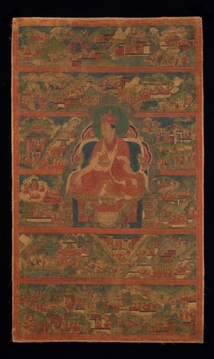 초닥 예셰 팔장(Chodag Yeshe Palzang), 제4대 샤마 린포체(Shamar Rinpoche), 루빈 미술관(Rubin Museum of Art) 소장 16세기 그림