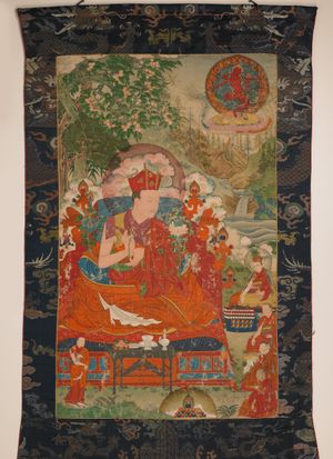 미팜 쵀키 왕추크(Mipam Chokyi Wangchug, 1584–1630), 제6대 샤마 린포체(Shamar Rinpoche), 루빈 미술관(Rubin Museum of Art) 소장 16세기 그림