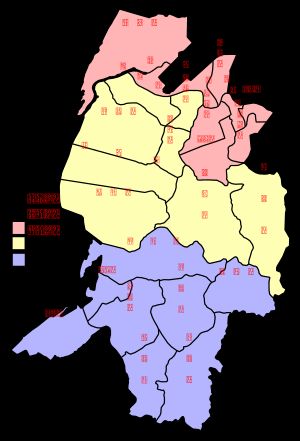 샹산구의 행정구역