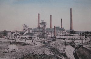 1854년에 설립된 슬로바키아 슈라니의 제당소(1900년에 찍은 사진).