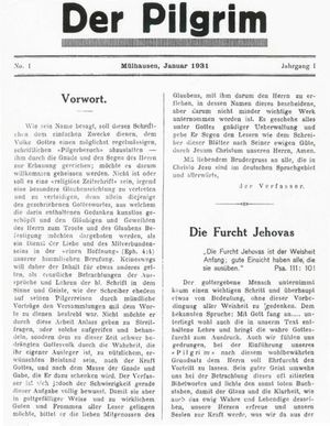 〈Der Pilgrim〉의 첫 페이지