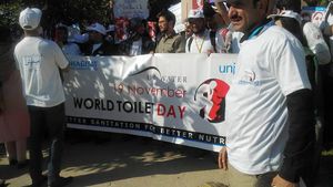 파키스탄에서 열린 2015년 세계 화장실의 날 기념 행사