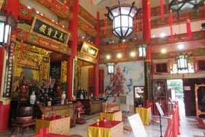 홍콩 펑잉신관의 도교 사원 내부 사당
