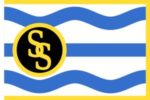 1972년에 설립된 세인트아이브스 요트 클럽의 클럽 깃발