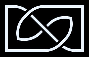 시각적인 삼중 대칭이 없는 세잎매듭 형태.