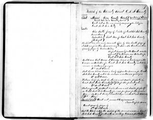 솔트레이크군 법원 회의록, A권, 1쪽, 1852년 3월 15일