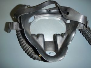 경량 자유 유량 에어라인 마스크 내부 모습(구식)