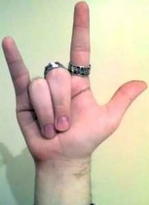 미국 수화의 "I Love You"