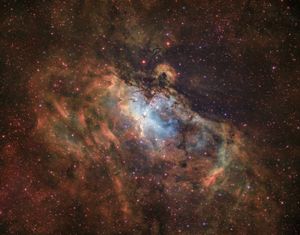 수리 성운의 넓은 시야