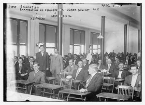 새로운 법에 따른 첫 번째 쇼퍼 시험, 뉴욕, 1910