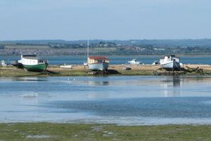 헤일링 섬, 잉글랜드의 해변에 정박된 선체 수상 가옥