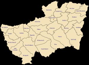 수크아라스 주의 코뮌 지도