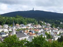 라이펜베르크 성에서 바라본 오버라이펜베르크 마을과 그로세어 펠트베르크