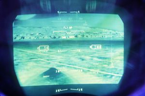 열화상이 헤드업 디스플레이를 통해 보이는 모습