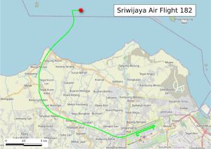 182편의 비행 경로