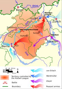 스위스 농민 전쟁의 군사 작전