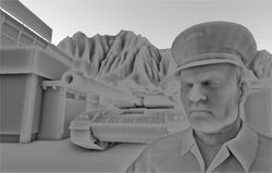 일반적인 게임 씬의 SSAO 구성 요소.