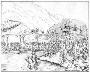 제2사단, 리타우 앞에서 엠메강을 건너다.