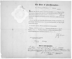 1815년 다니엘 월드론(Daniel Waldron)이 치안 판사로 임명된 명령