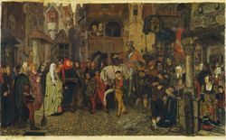 스텐 스투레 덴 엘드레가 스톡홀름에 입성하는 모습. 1864년 게오르그 폰 로젠의 그림.