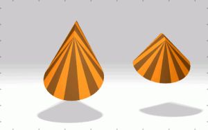 올로이드(왼쪽)와 스피어리콘(오른쪽) 비교 &mdash; SVG 이미지에서 모양을 회전시키려면 이미지 위로 마우스를 가져가세요