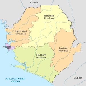 시에라리온의 주 및 지역